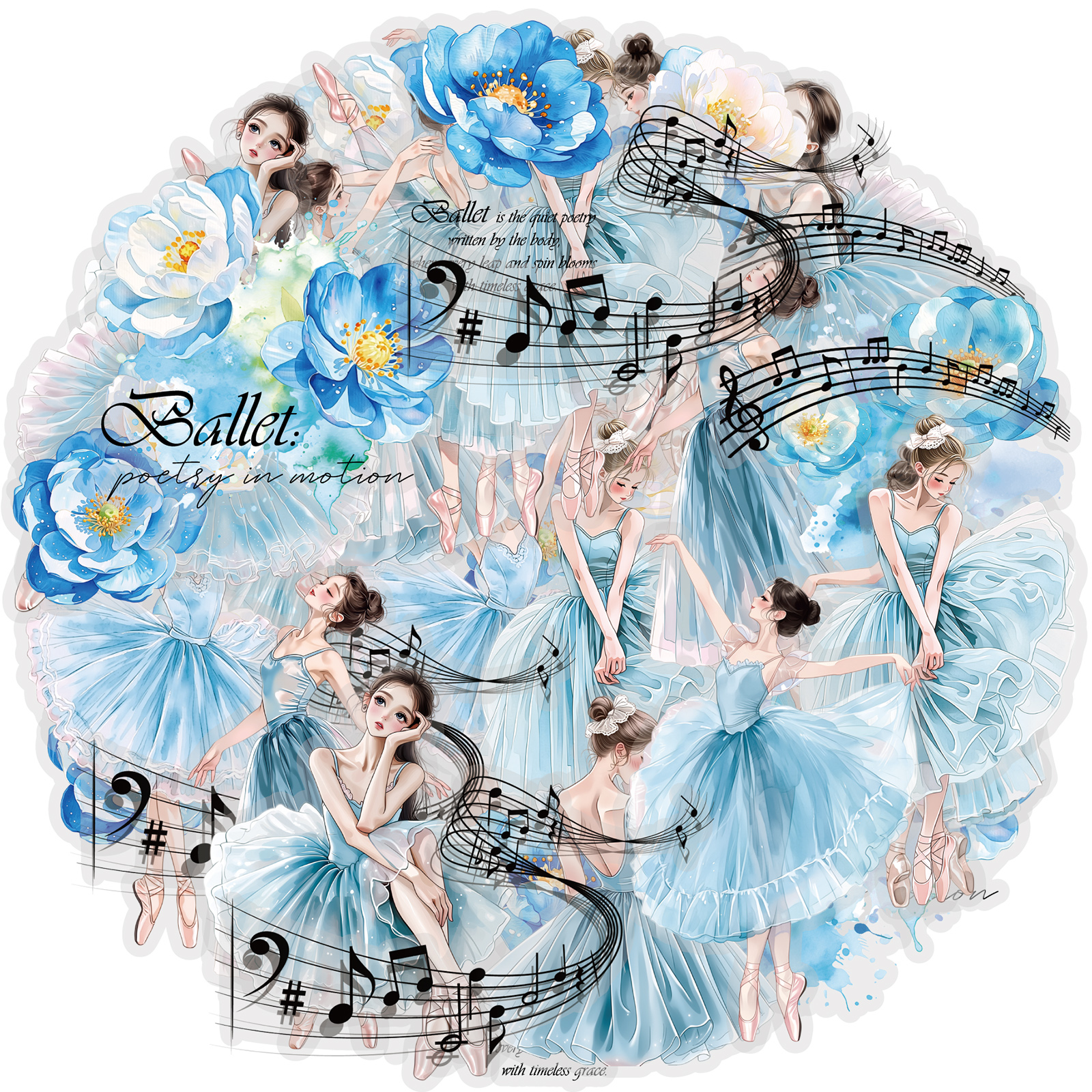 Korean Girls Lifestyle - Etori Life Japanese-Style Fresh Ice Blue