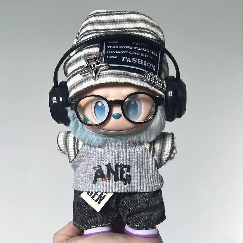 Korean Lifestyle Items - For Labubu 15-17cm Cloth Korean Grey