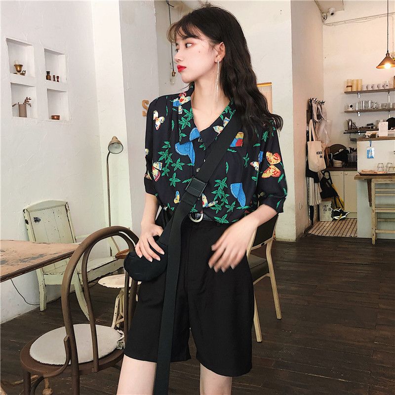 Korean Daily Lifestyle - Shirts Women Corduroy Patch Pocket Shirt