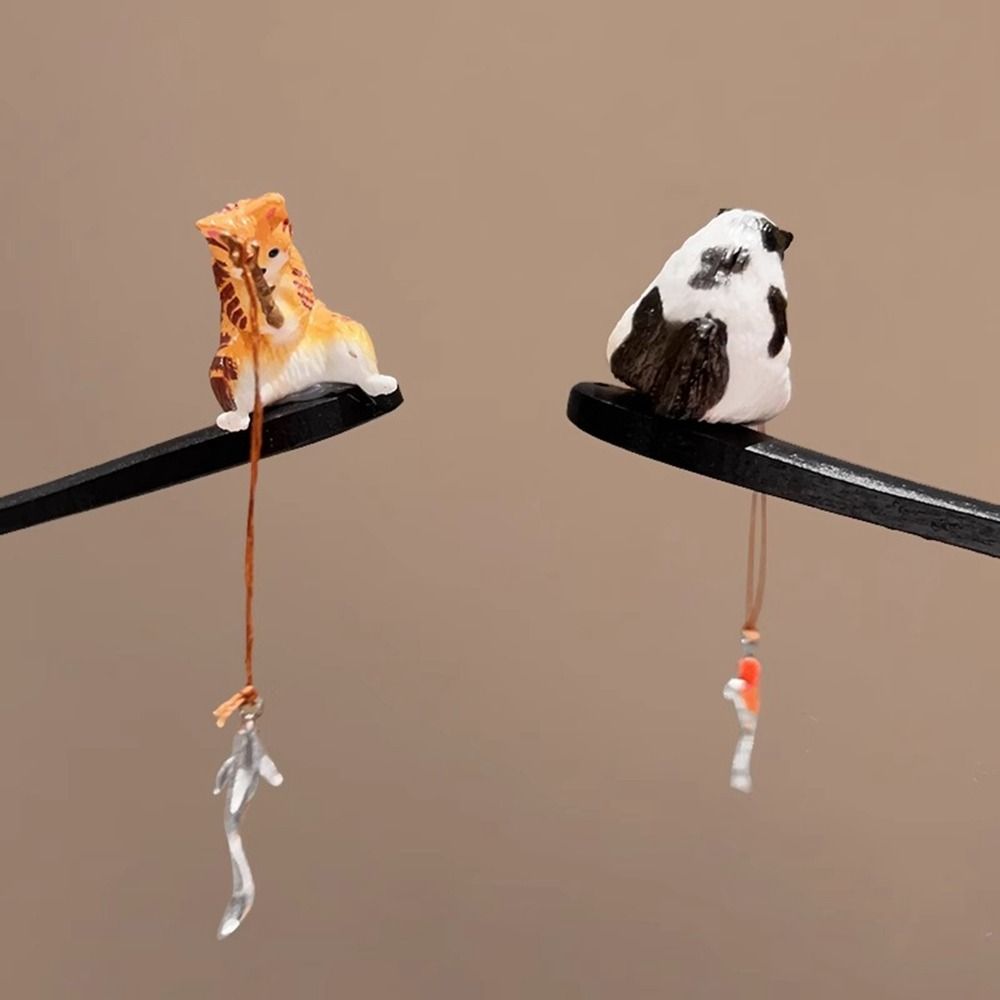 Cute Cat Fishing Wooden Hair S – Hanbok Hair Pin recenzja i cena