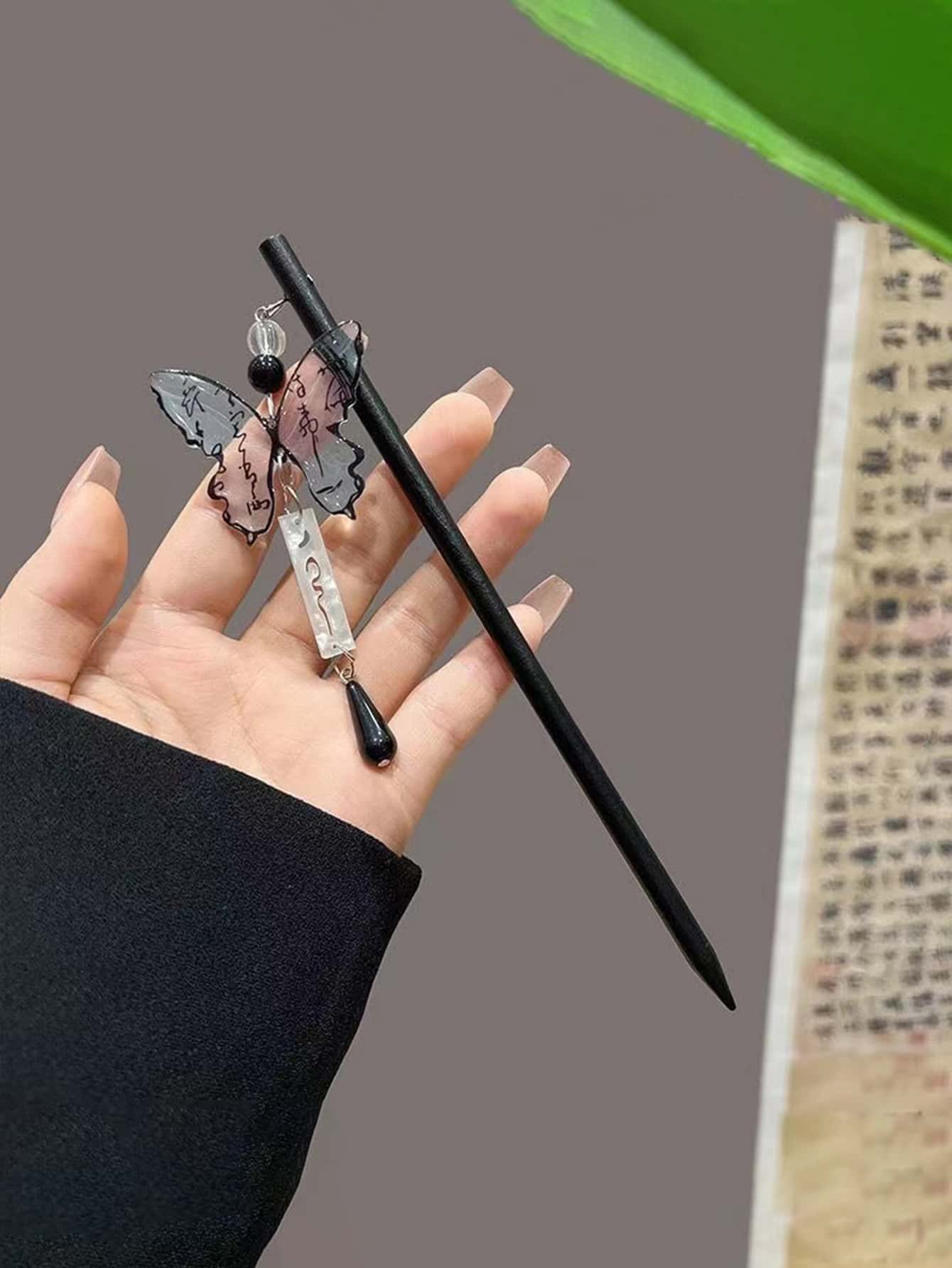 1pc Butterfly Tassel Hairpin E – Hanbok Hair Pin recenzja i cena