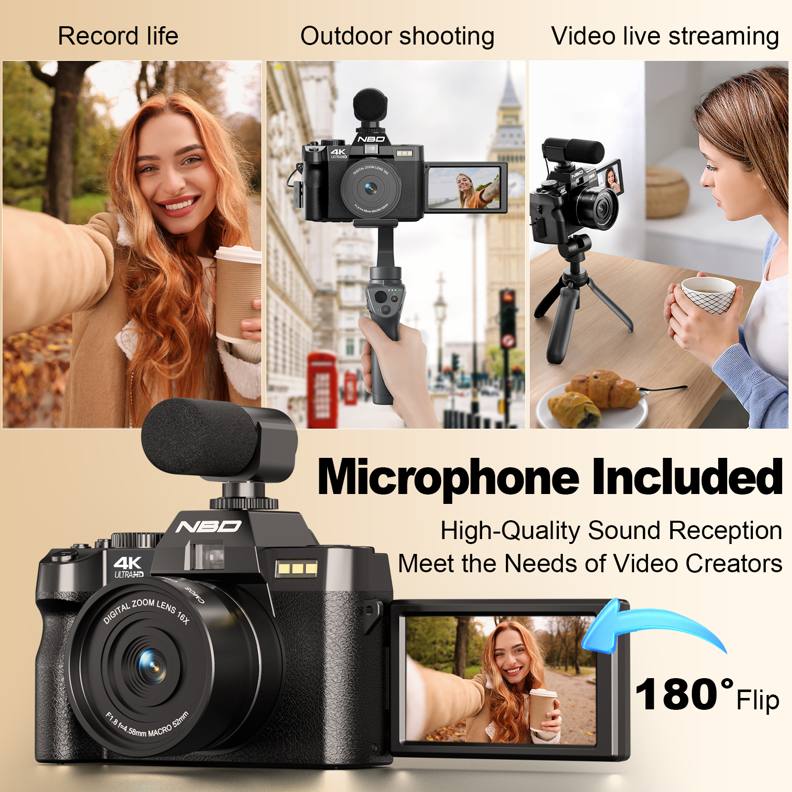 NBD 48MP 4K Digital Camera S10 – Korean Girls Lifestyle recenzja i cena