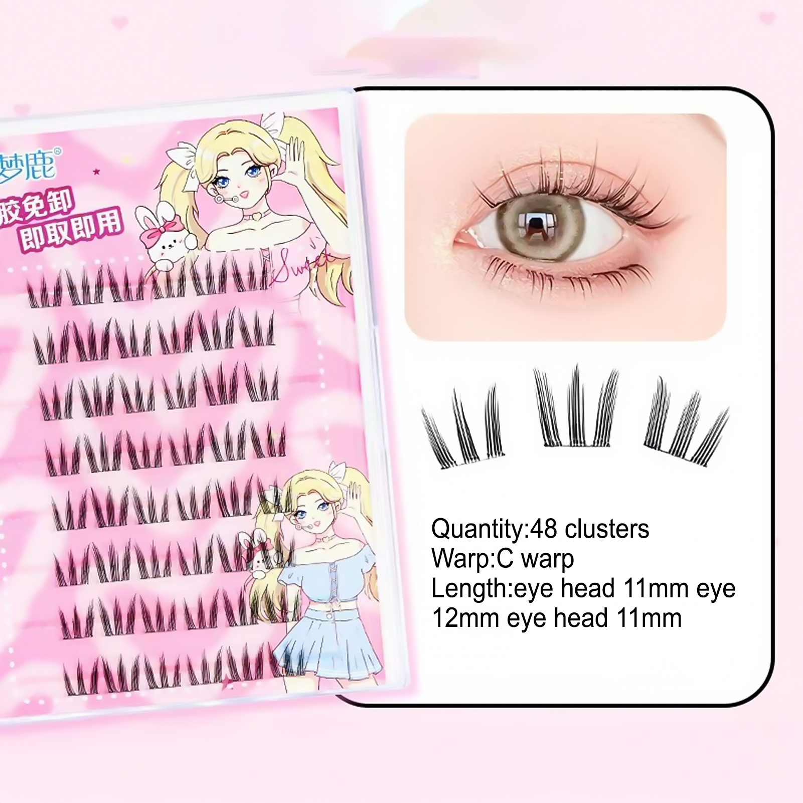 Women DIY Curling Eyelash Clus – Korean Daily Lifestyle recenzja i cena
