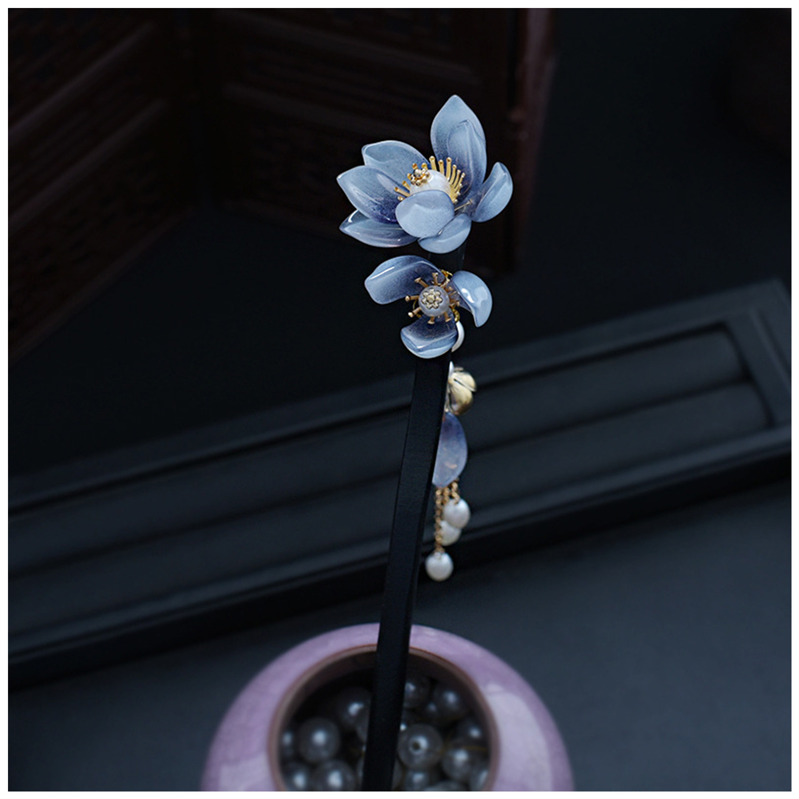 Blue Flower Hair Stick Vintage – Hanbok Hair Pin recenzja i cena