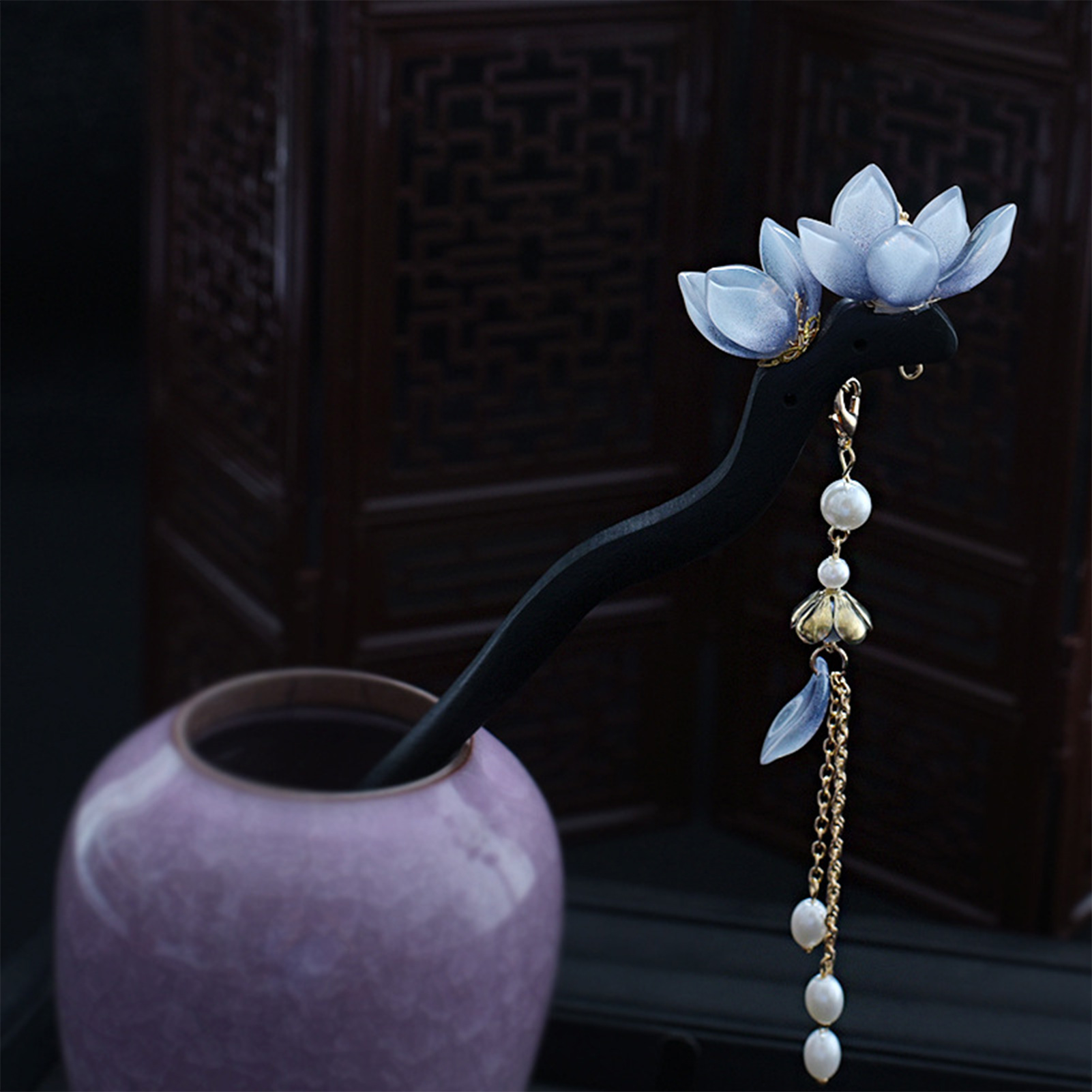 Blue Flower Hair Stick Vintage – Hanbok Hair Pin recenzja i cena
