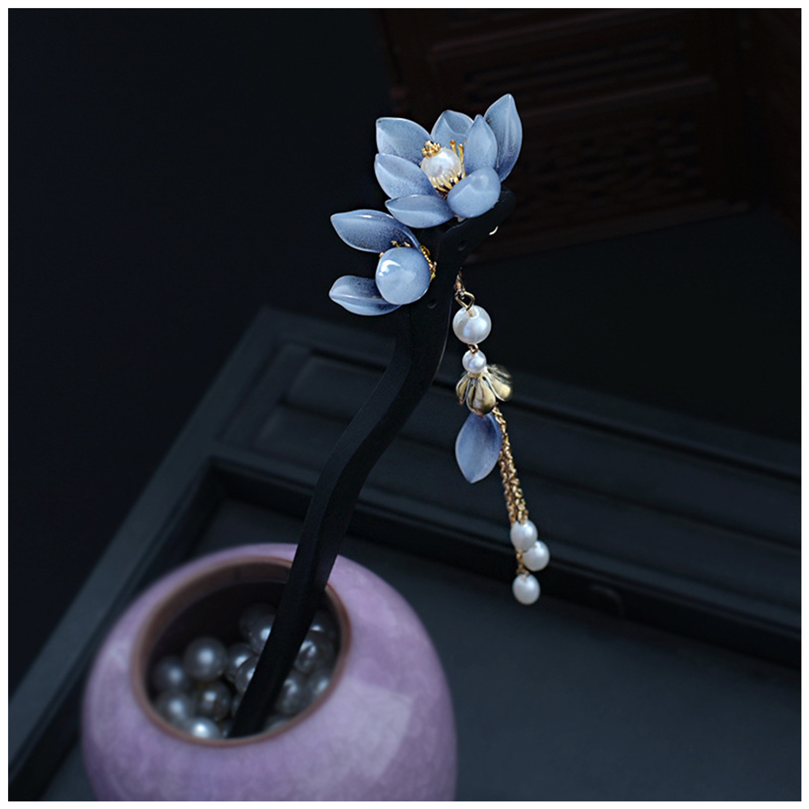 Blue Flower Hair Stick Vintage – Hanbok Hair Pin recenzja i cena