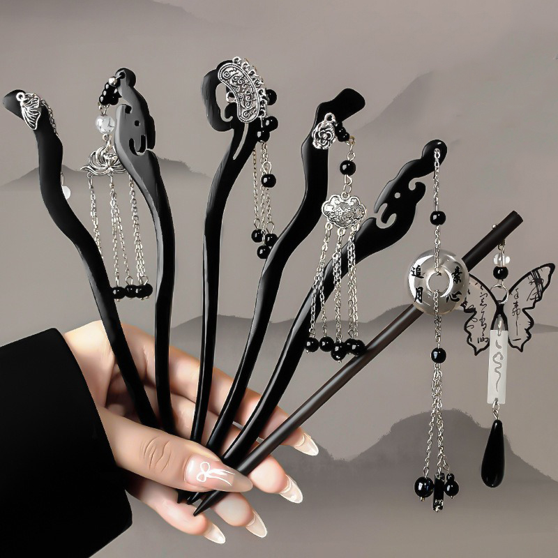 1pc Chinese Ancient Style Ink  – Hanbok Hair Pin recenzja i cena