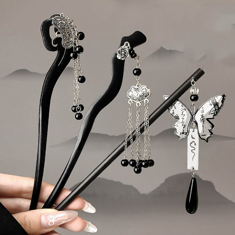 1pc Chinese Ancient Style Ink  – Hanbok Hair Pin recenzja i cena