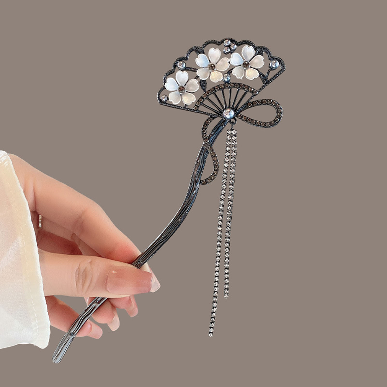 Vintage Flower Fan Shaped Hair – Hanbok Hair Pin recenzja i cena