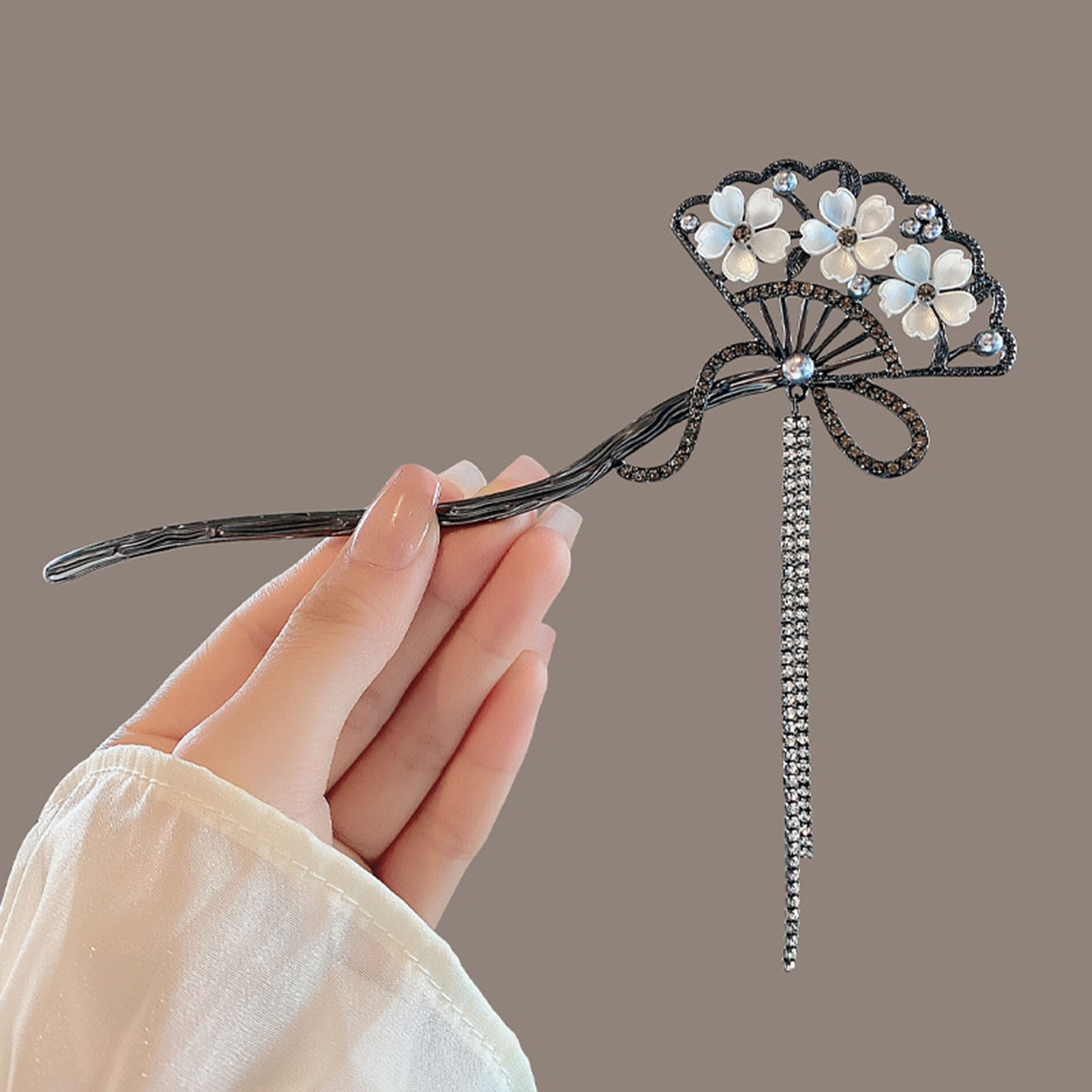 Vintage Flower Fan Shaped Hair – Hanbok Hair Pin recenzja i cena